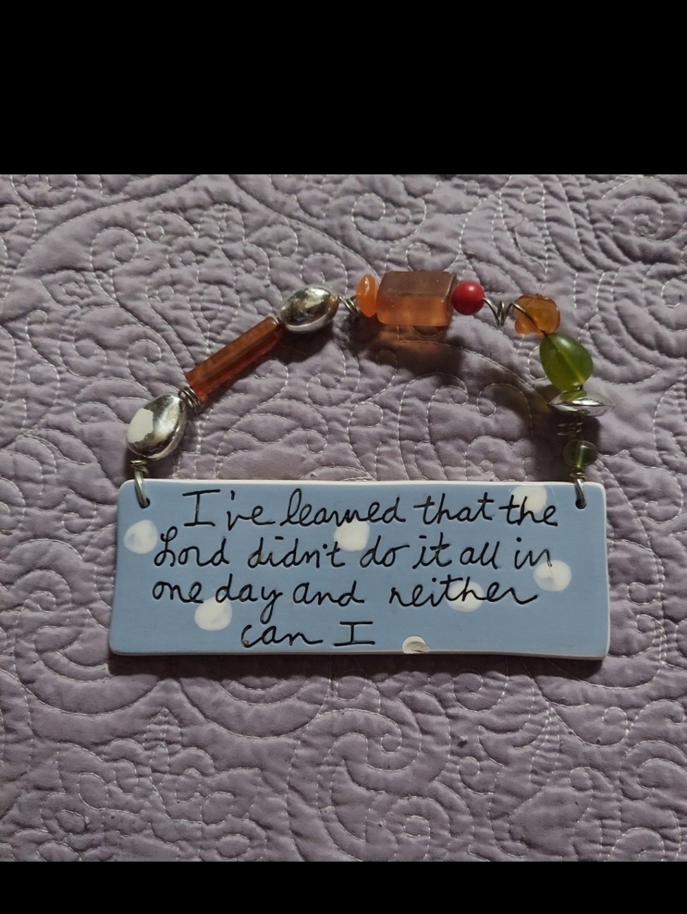 Sandra Magsamen Messages from the Heart Ceramic Plaque Christian Y2k Dept. 56